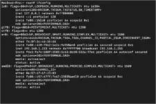 ifconfig in terminal on MacOS